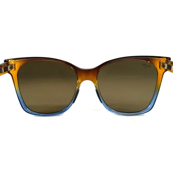 Maui Jim Sunglasses MJ793-18B ALEKONA Caramel Blue Frame with HCL Bronze Lenses - Picture 9 of 13